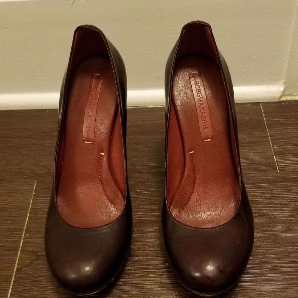 BCBG MaxAzria Dark Red Patent Leather Heels